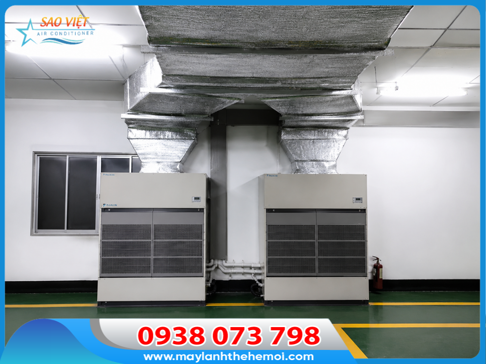 Máy lạnh Packaged đặt sàn nối ống gió