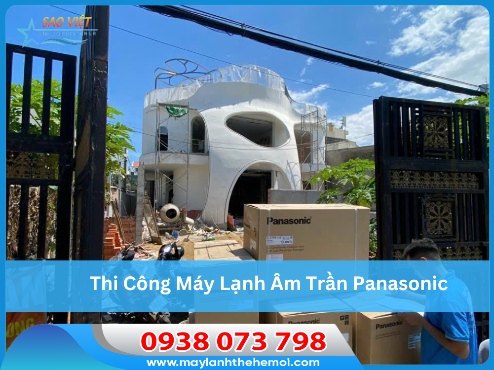 thi công máy lạnh âm trần panasonic